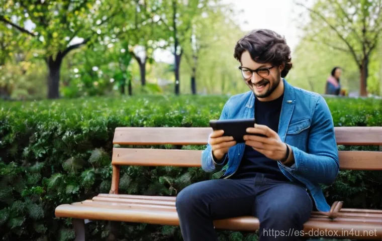 디지털디톡스 챌린지 - **Prompt 1: Digital Overload and Mental Fatigue**
    "A young adult, dressed in casual, comfortable...