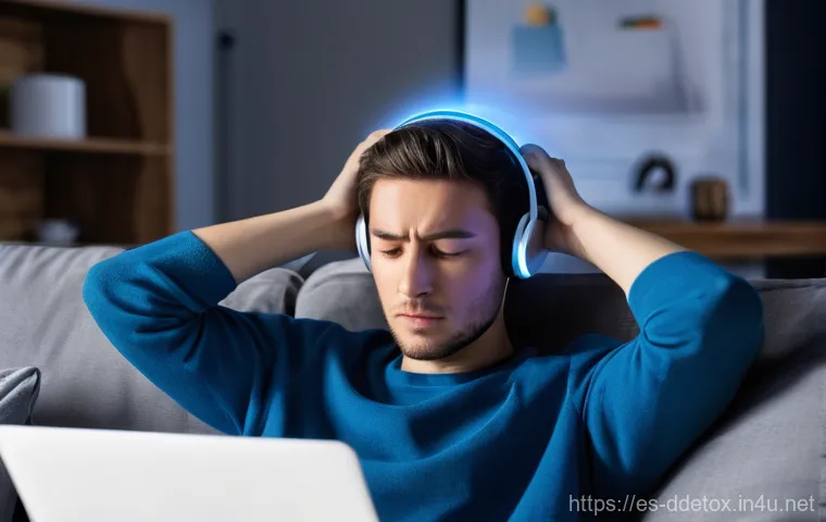 디지털디톡스와 디지털 기기 사용 제한 - **Digital Overload Meltdown in a Modern Home**
    A young adult, perhaps in their late 20s or early...