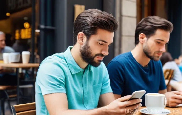 디지털디톡스와 스마트폰 의존 탈피 - **Prompt 1: The "Hook" of Notifications**
    "A candid, cinematic shot of a bustling outdoor cafe i...