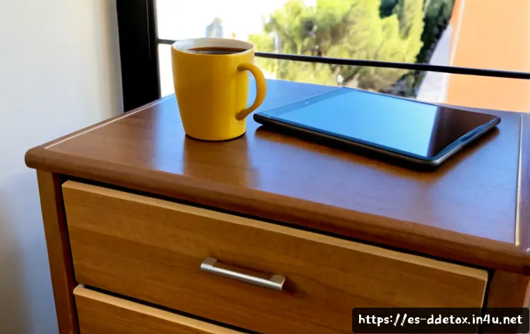 Home 17 디지털디톡스와 디지털 제품 리뷰 - Photorealistic digital detox lifestyle scene in a bright Spanish apartment, a smartphone placed face...